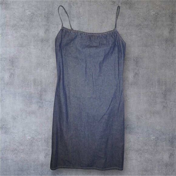 Vintage Old Navy Blue Jeans Chambray Mini Dress Women’s Size 1 | Y2K 2000s - Picture 4 of 12